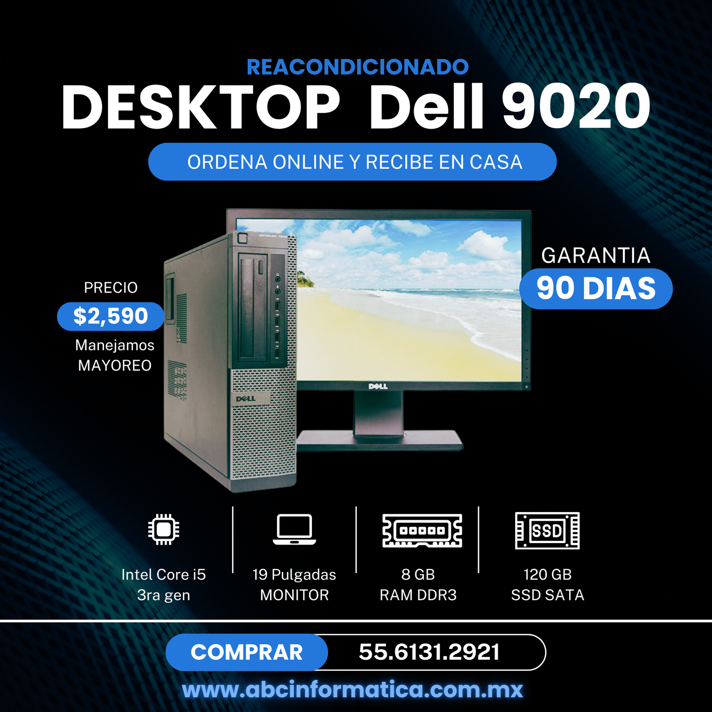 DELL 7010 Computadora Completa Usado